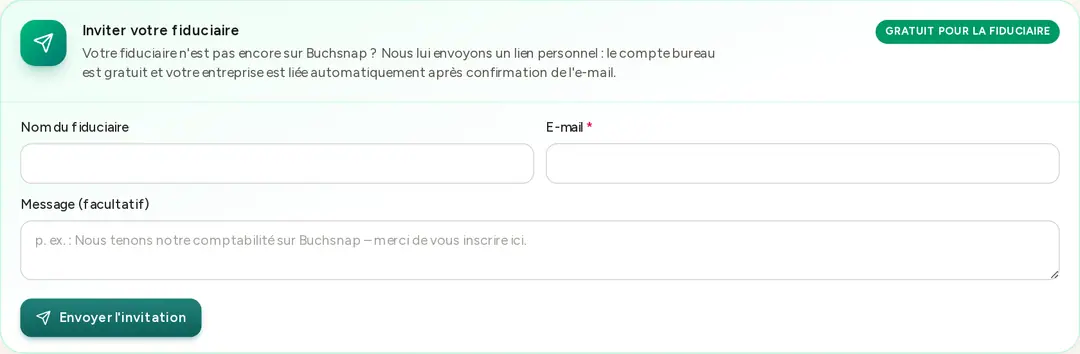 Inviter sa fiduciaire gratuitement