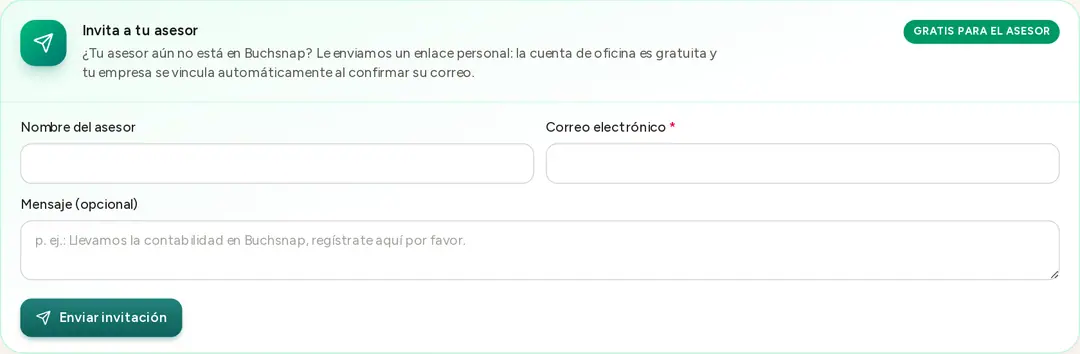 Invitar gratis a tu asesor