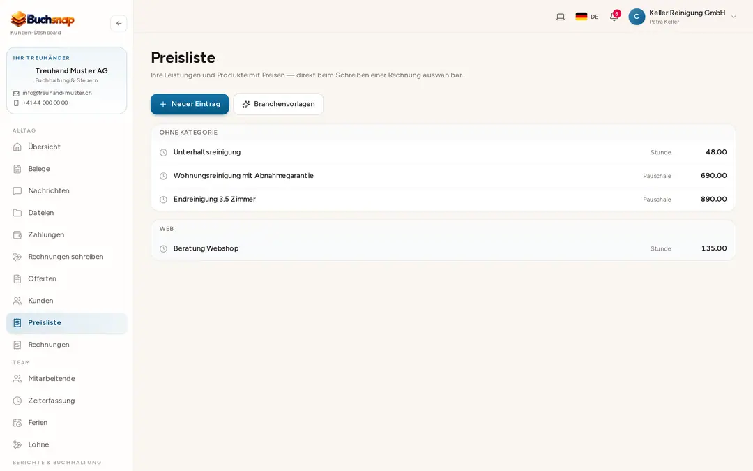 Preisliste